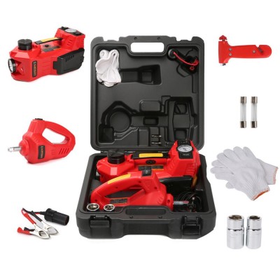 DINSIN Tested car repair tool 3 IN 1 3 ton lifting &inflating jack / electric impact wrench